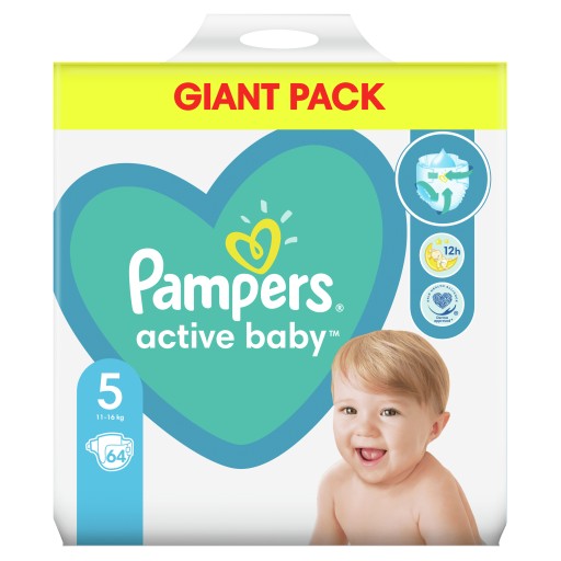 pampers aktiv baby roz 5 64 szt