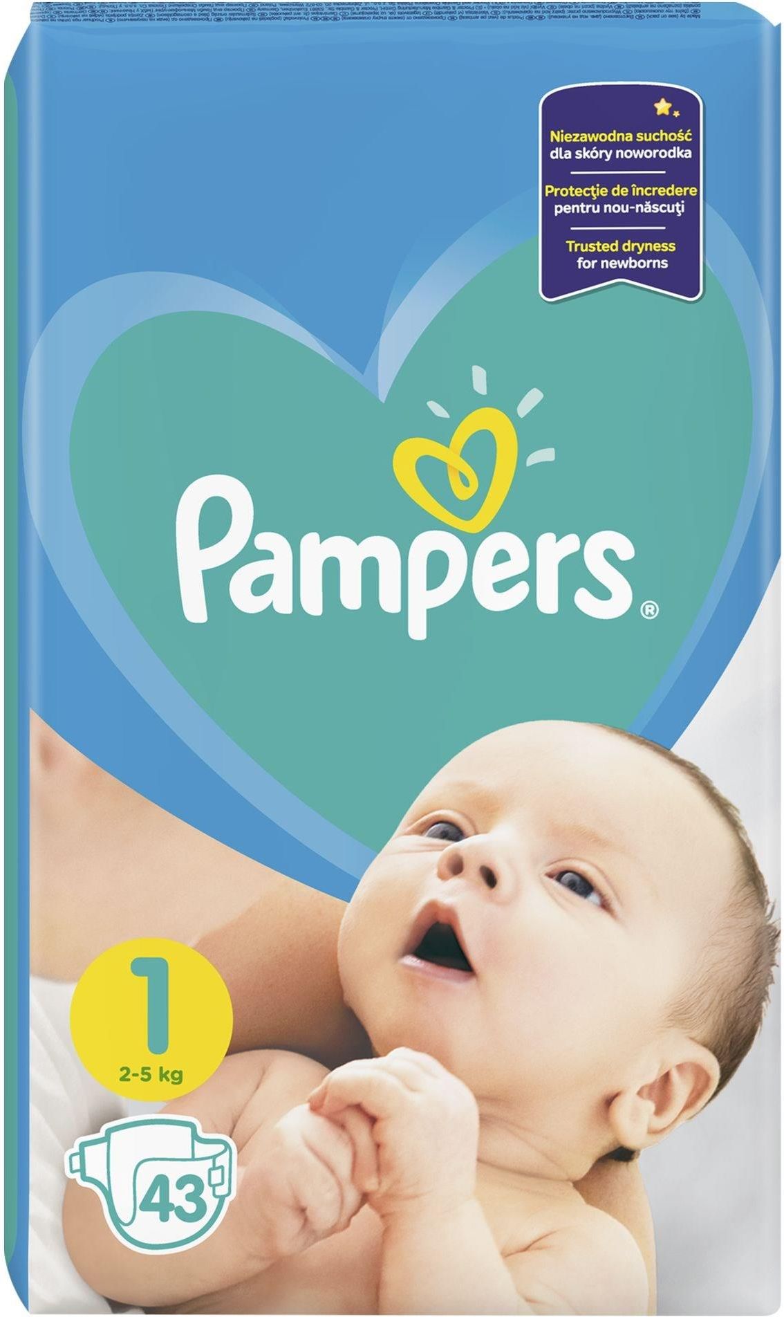 pieluchy pampers new baby 1 newborn 43szt