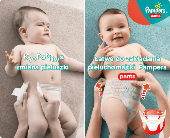 jak zdejmować pieluchomajtki pampers pants