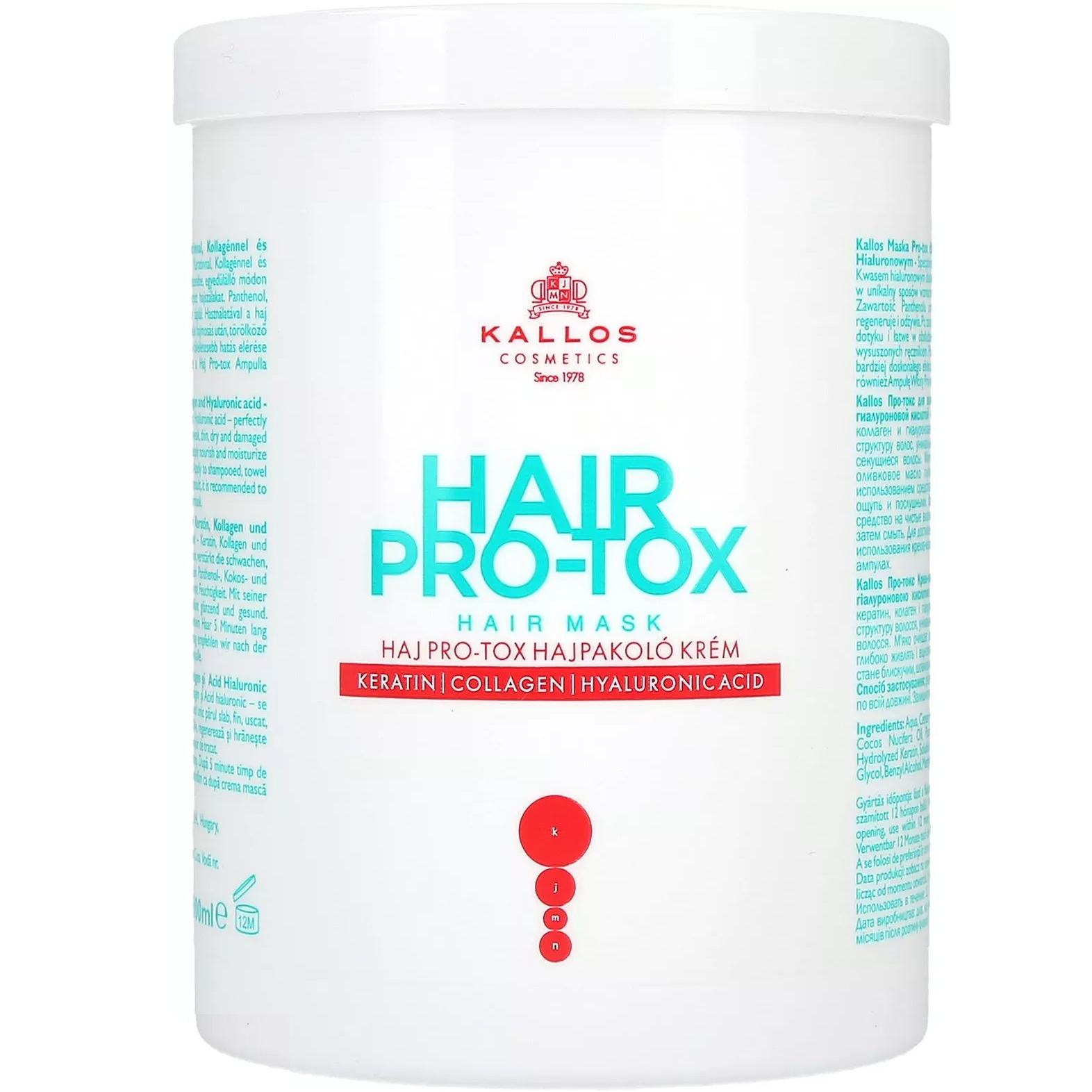 kallos kjmn odżywka balsam do włosów hair pro-tox