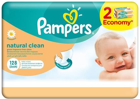 pampers natural clean chusteczki nawilżane 64 szt