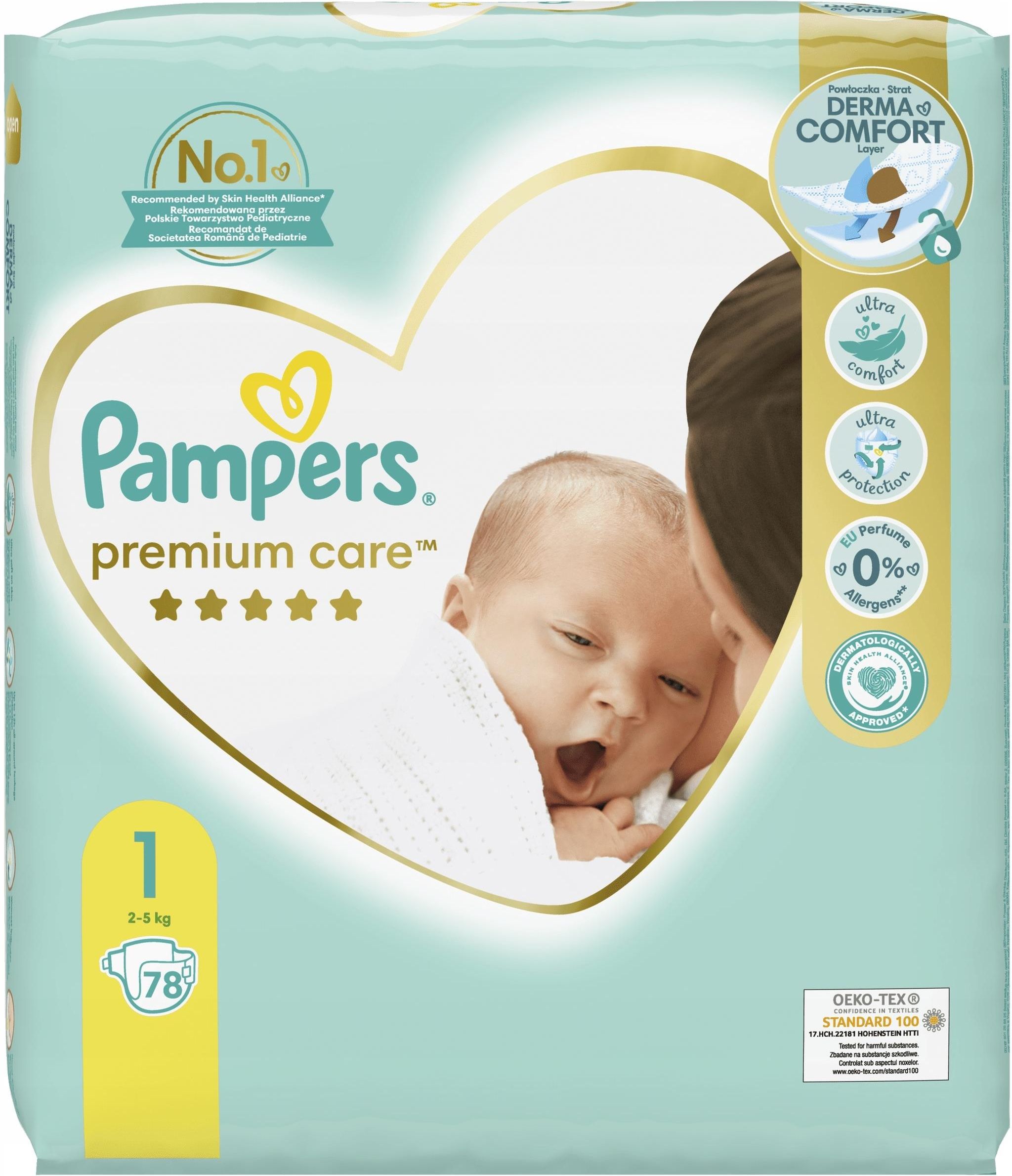 pieluchy pampers premium care 1 ceneo