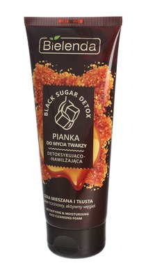 bielenda black sugar pianka do mycia twarzy skład