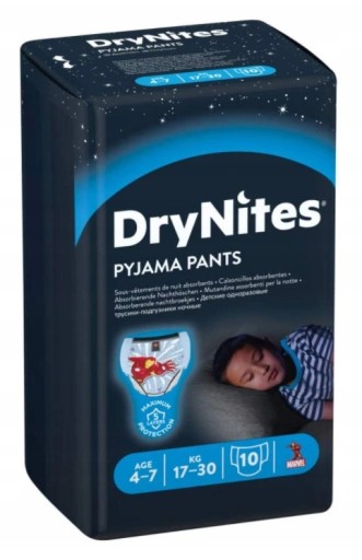 pieluchomajtki huggies drynites boy 4-7 lat 10szt