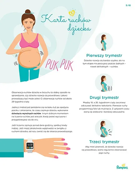 10 tydzień ciąży pampers