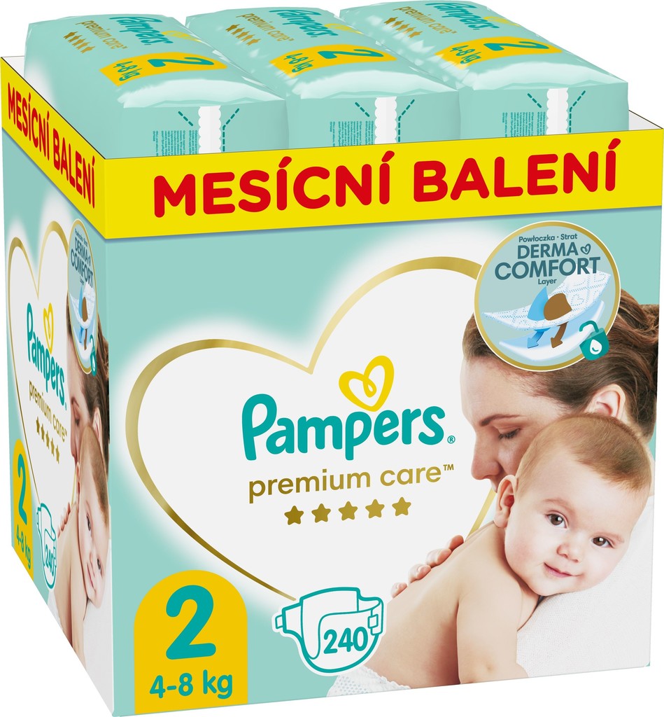 pampers pieluchy premium care 2 mini 240 sztuk