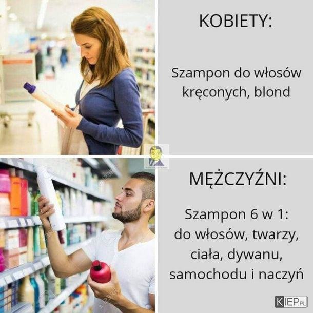 szampon dla kobiety i mężczyzny