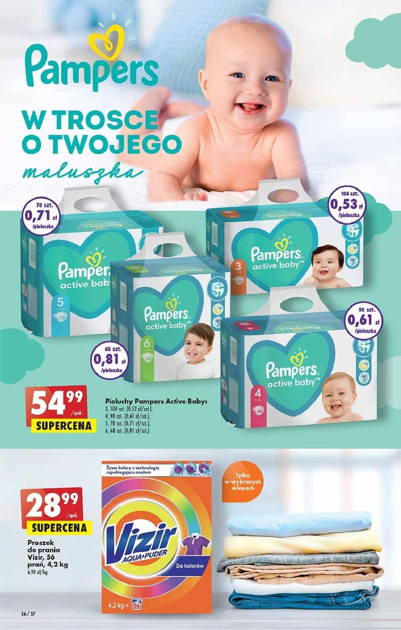 biedronka pieluszki pampers