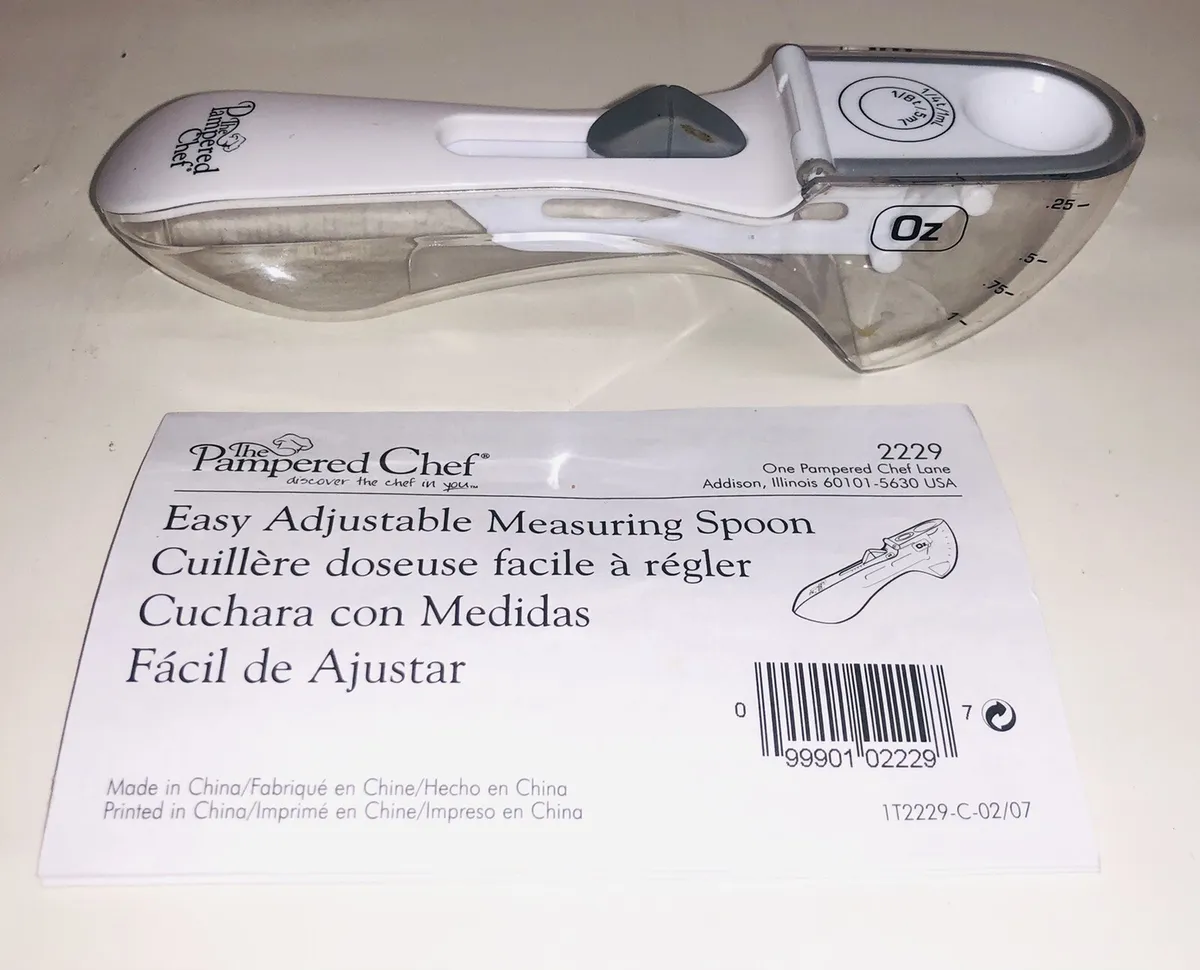 the pampered chef easy adjustable measuring spoon