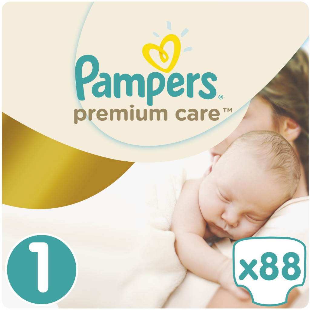 pampers premium care 1 88 штук