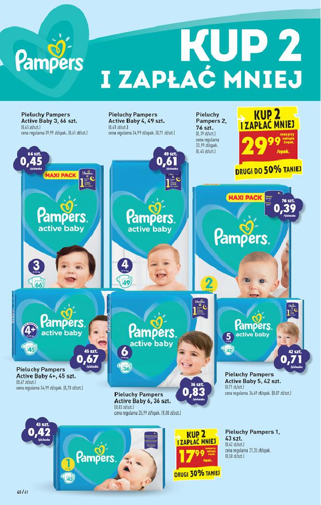 pampersy pampers biedronka cena