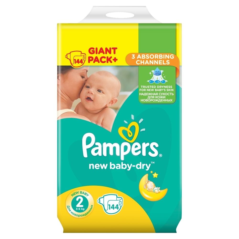 pampers new baby-dry rozmiar 2 mini 144 cena