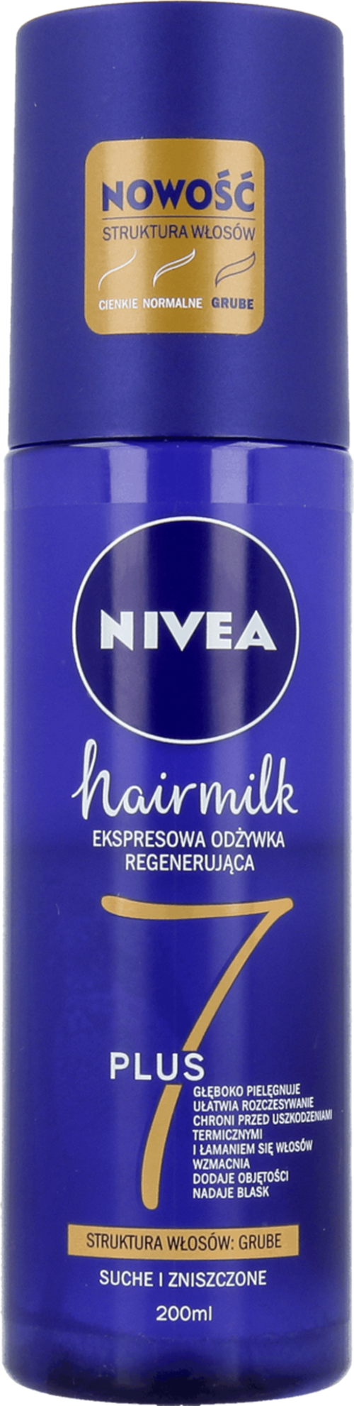 nivea hairmilk ekspresowa regenerująca odżywka do włosów o strukturze grubej