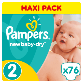 pampers new baby-dry pieluchy 2 mini 3-6 kg 80 szt