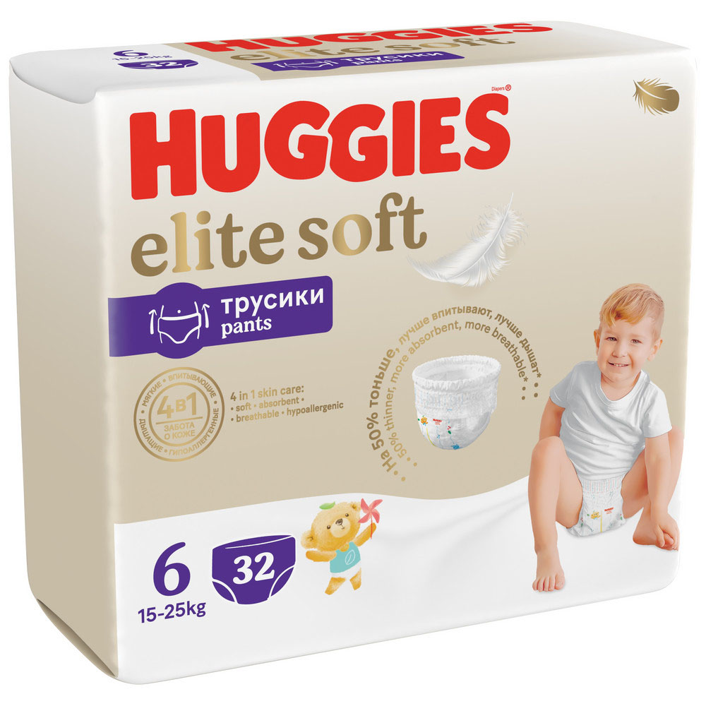 huggies elite soft трусики 6