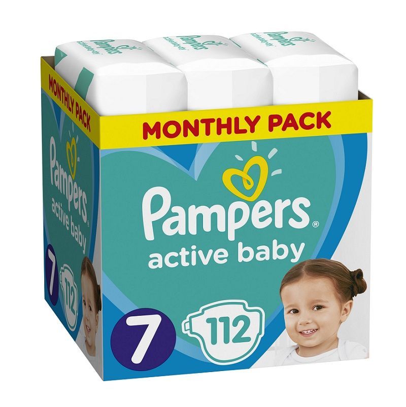 pampers baby active 7 112 szt