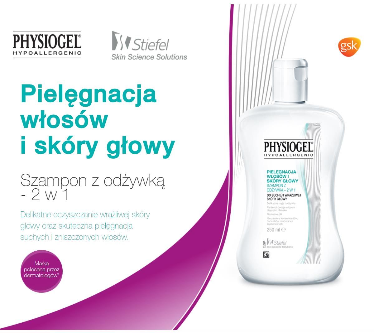 physiogel szampon delikatny do suchej i wrażliwej skóry głowy