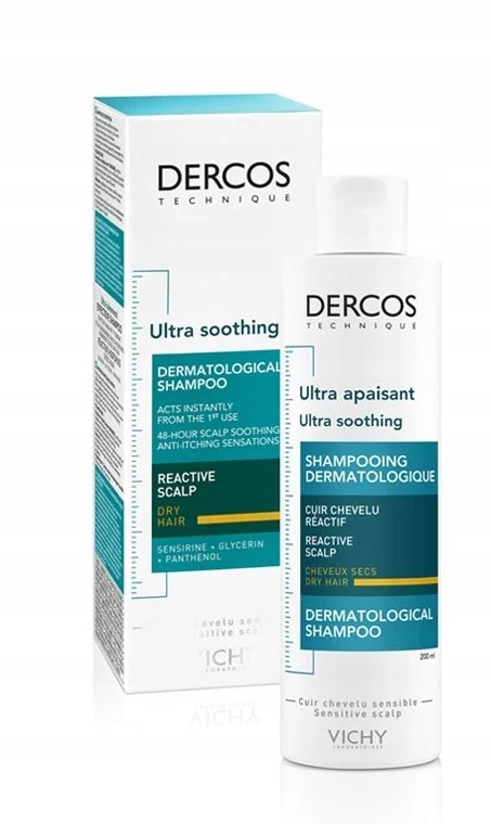 vichy dercos szampon ultrakojący włosy suche