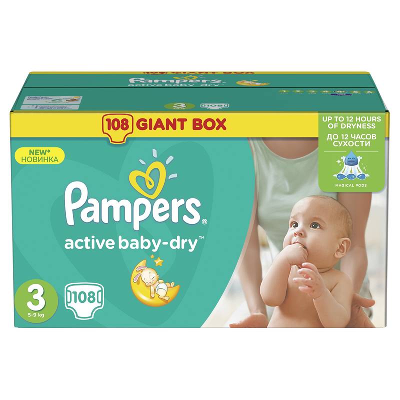 pampers 3 108szt