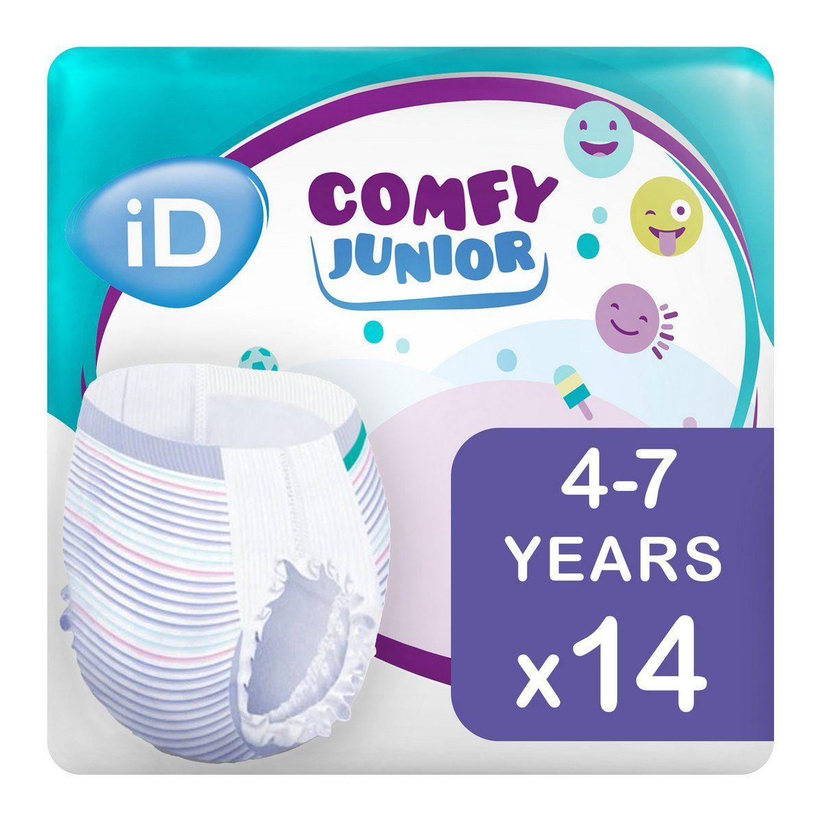 Pieluchy-majtki iD Comfy Junior 24-47kg 56szt (4x14)