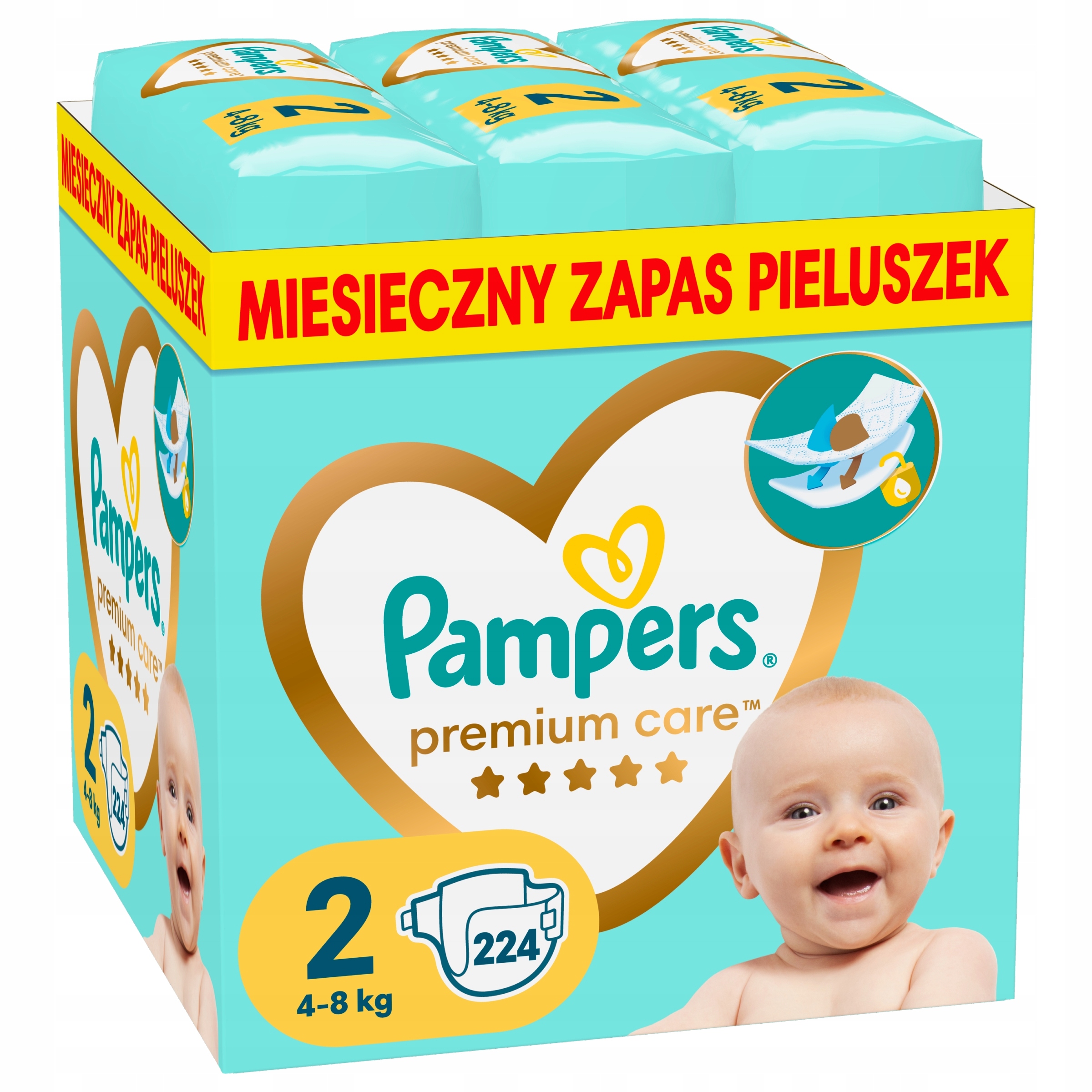 pampers premium care 2 zapas