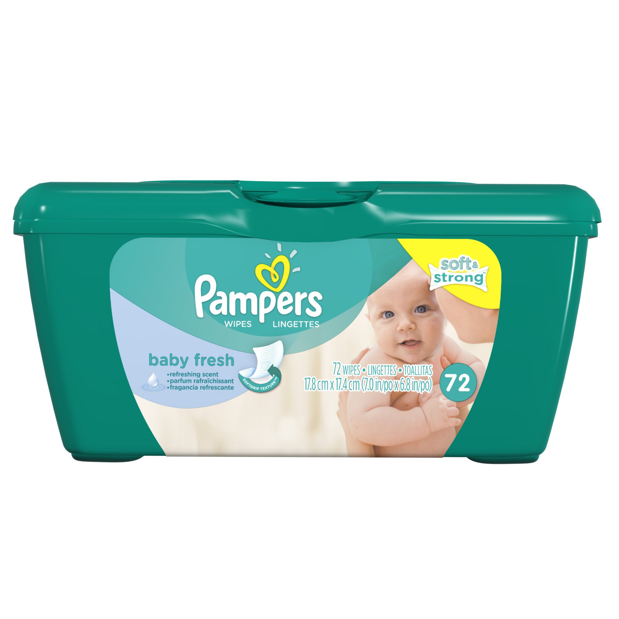 pampers plastic wet wipe box