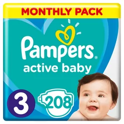 pampers 3 208 sztuk