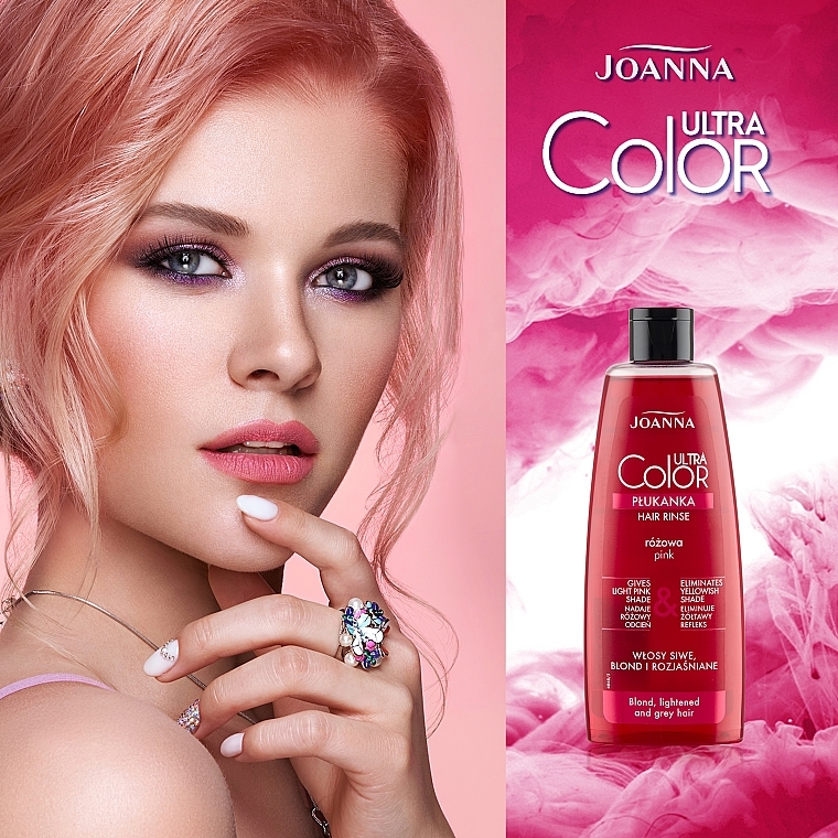 joanna ultra color system szampon do włosów nadający różowy odcień