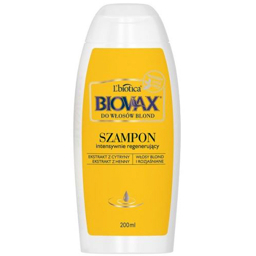 l biotica biovax intensywnie regenerujący szampon do włosów blond