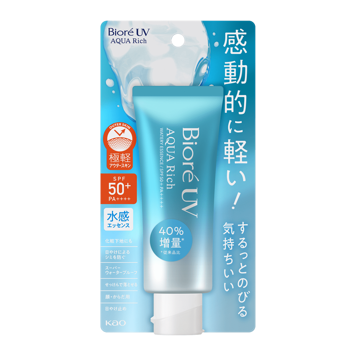 Biore UV Aqua Rich Wodna esencja SPF50+ 50g