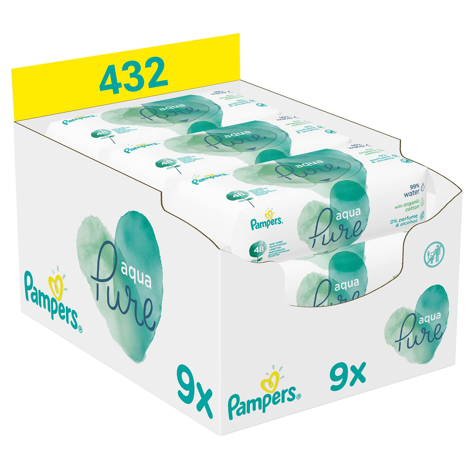 pampers pure water 9