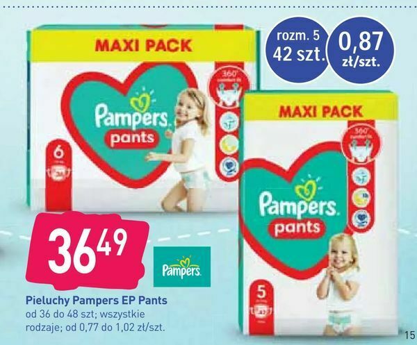 stoktotka pieluchomajtki pampers