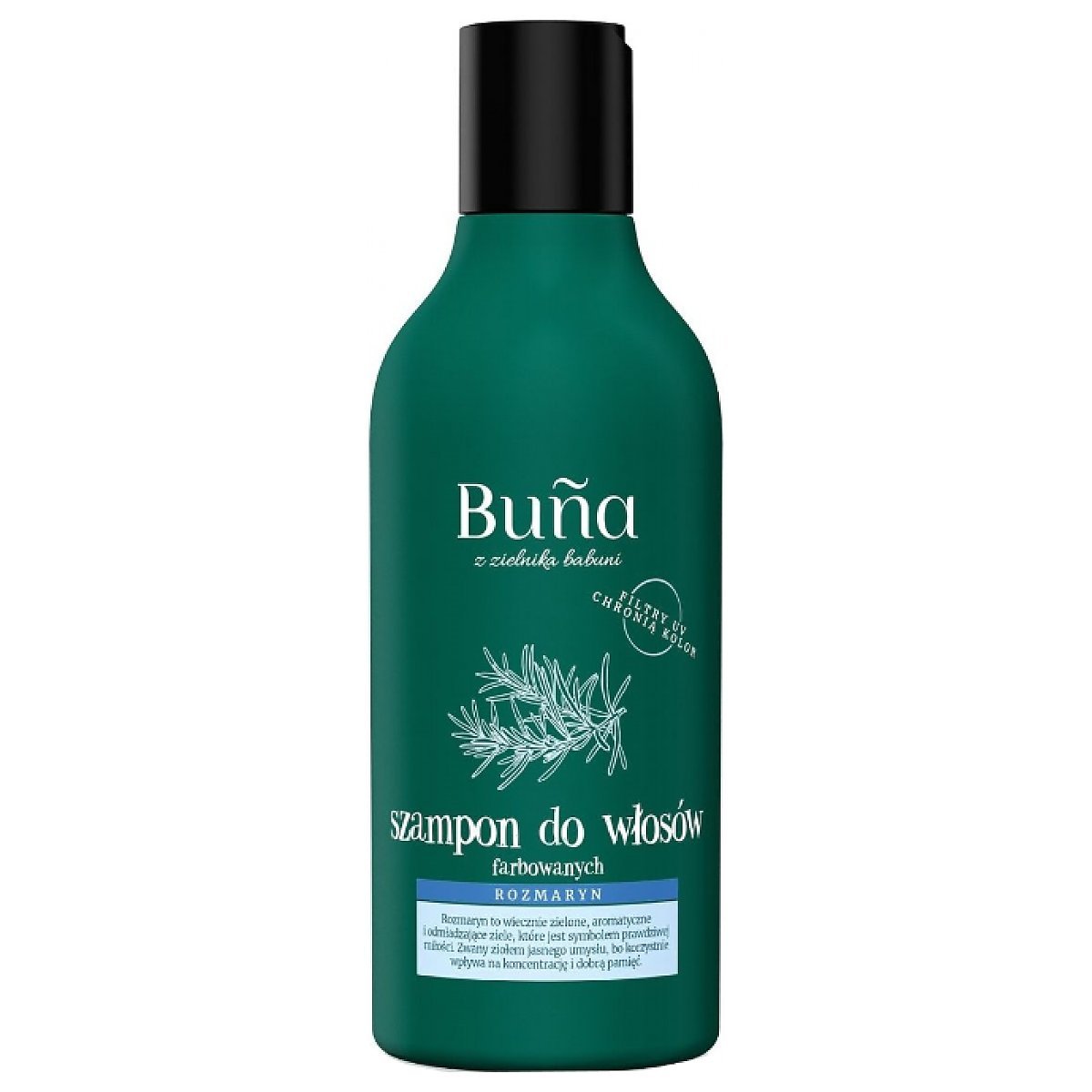 szampon do włosów farbowanych rozmaryn buna rosemary hair shampoo