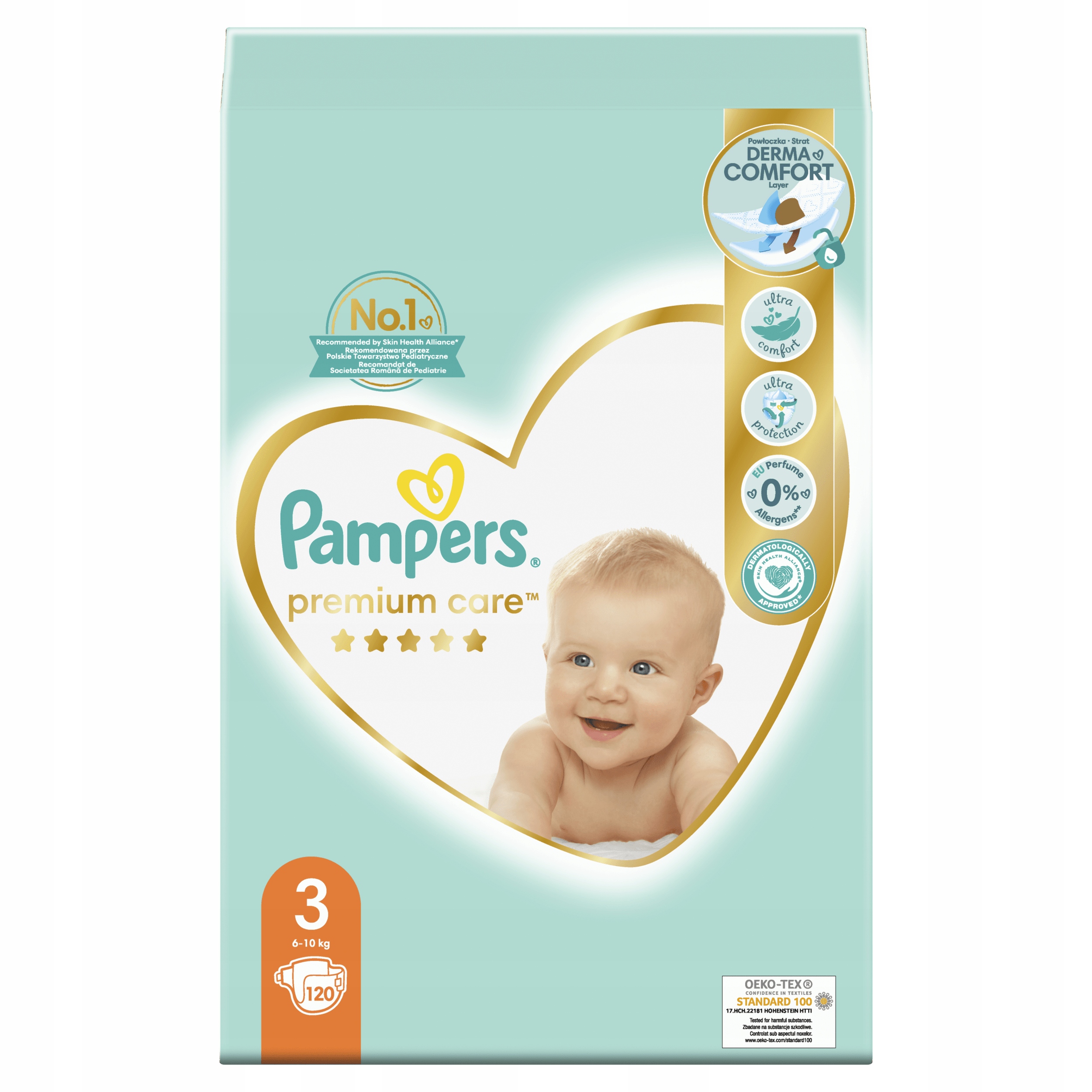 10 sztuk pampers premium care rozmiar 3