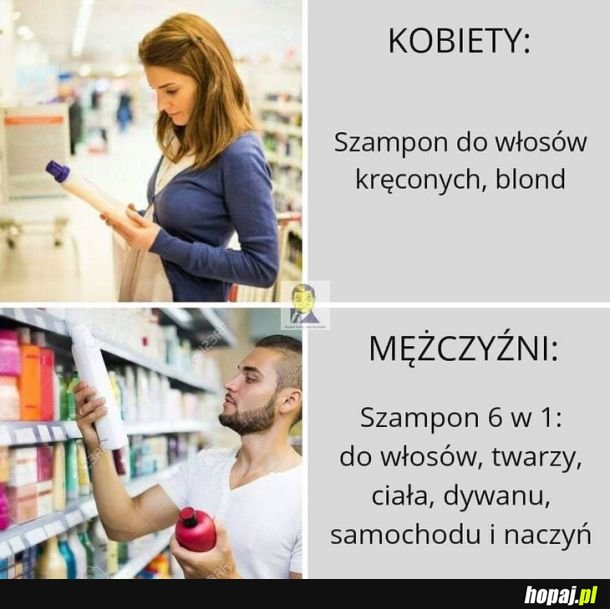 szampon dla kobiet i facets mem