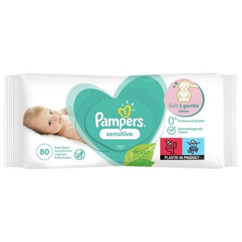 pampers sensitive chusteczki nawilżane dla niemowląt 80 szt