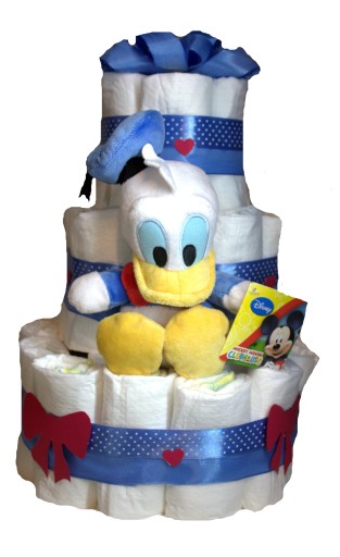 tort kaczor donald 34 pampers disney chrzest