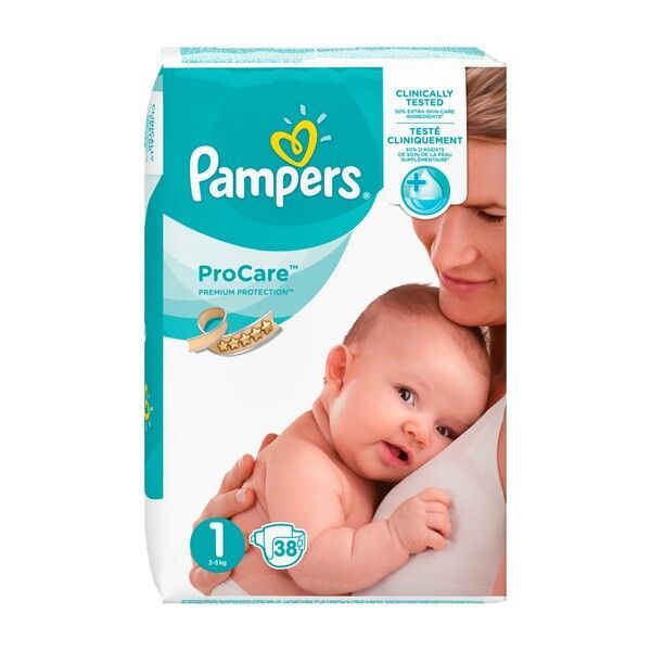 pampers procare 0 pieluchy 38 sztuk