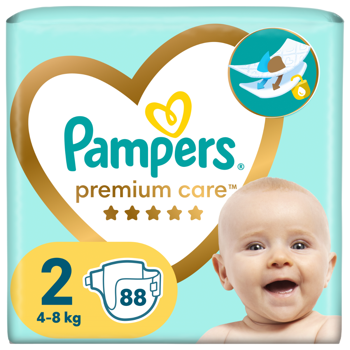 pampers premium care pieluchy rozmiar 2 mini 4-8kg 94 sztuk