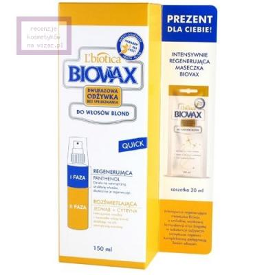 biovax dwufazowa odżywka do włosów blond