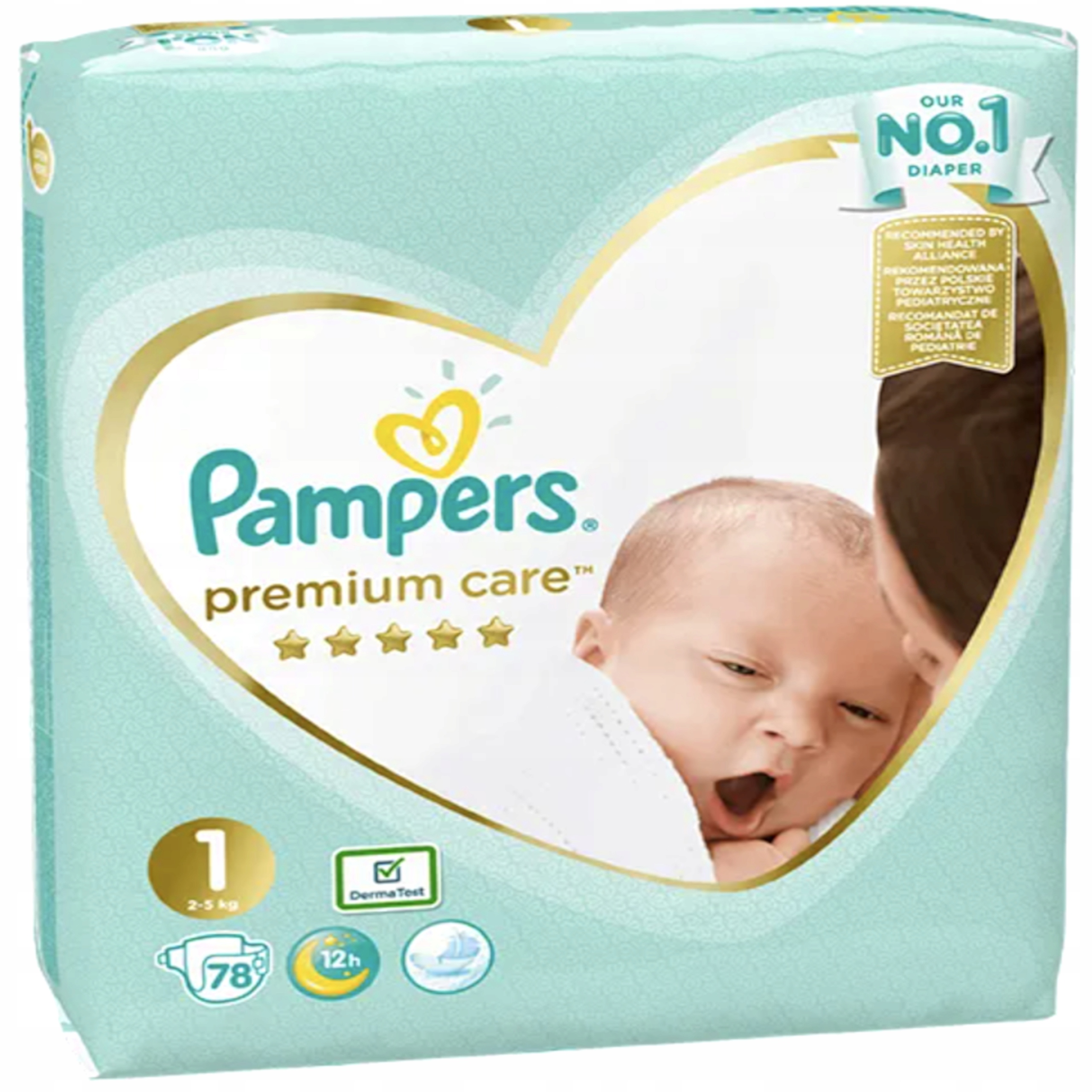 pampers premium care pieluchy rozmiar 1 newborn 2-5kg 78 sztuk