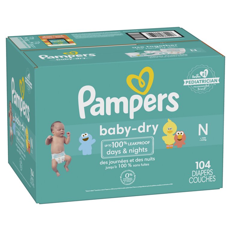 pampers box baby dry