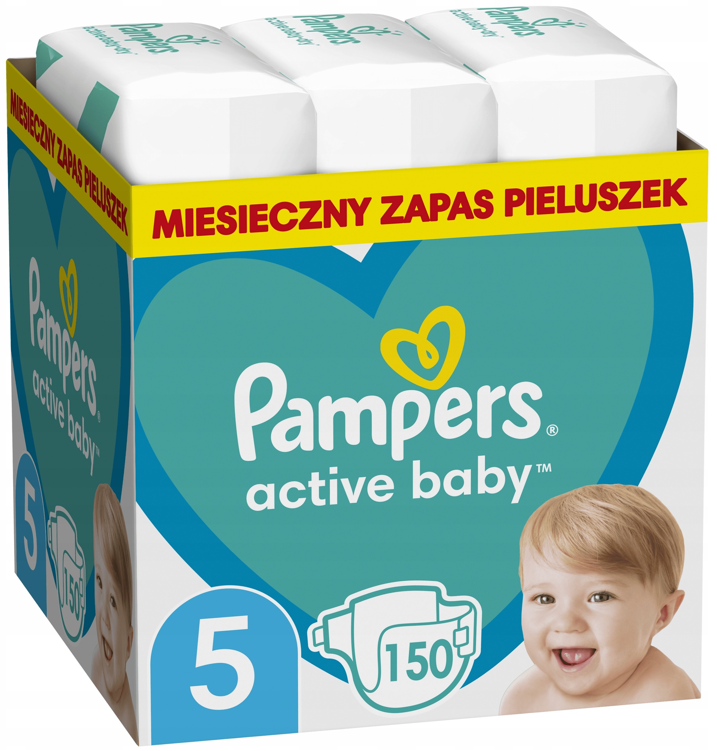 roczny zapas pieluch pampers