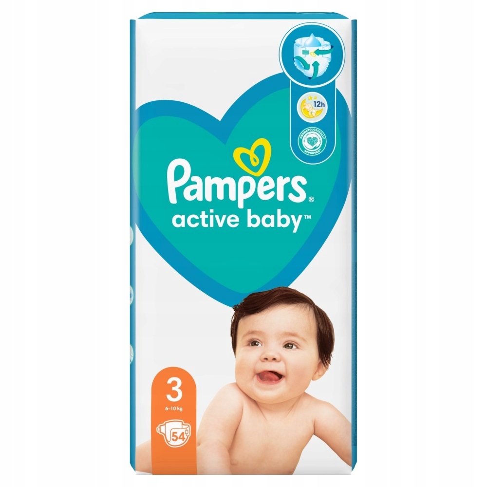 pampers active baby-dry pieluszki 3 midi 108 sztuk