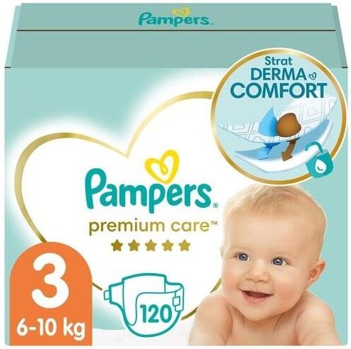 pampers premium care rozmiar 3 midi 5-9 kg 120 pieluszek