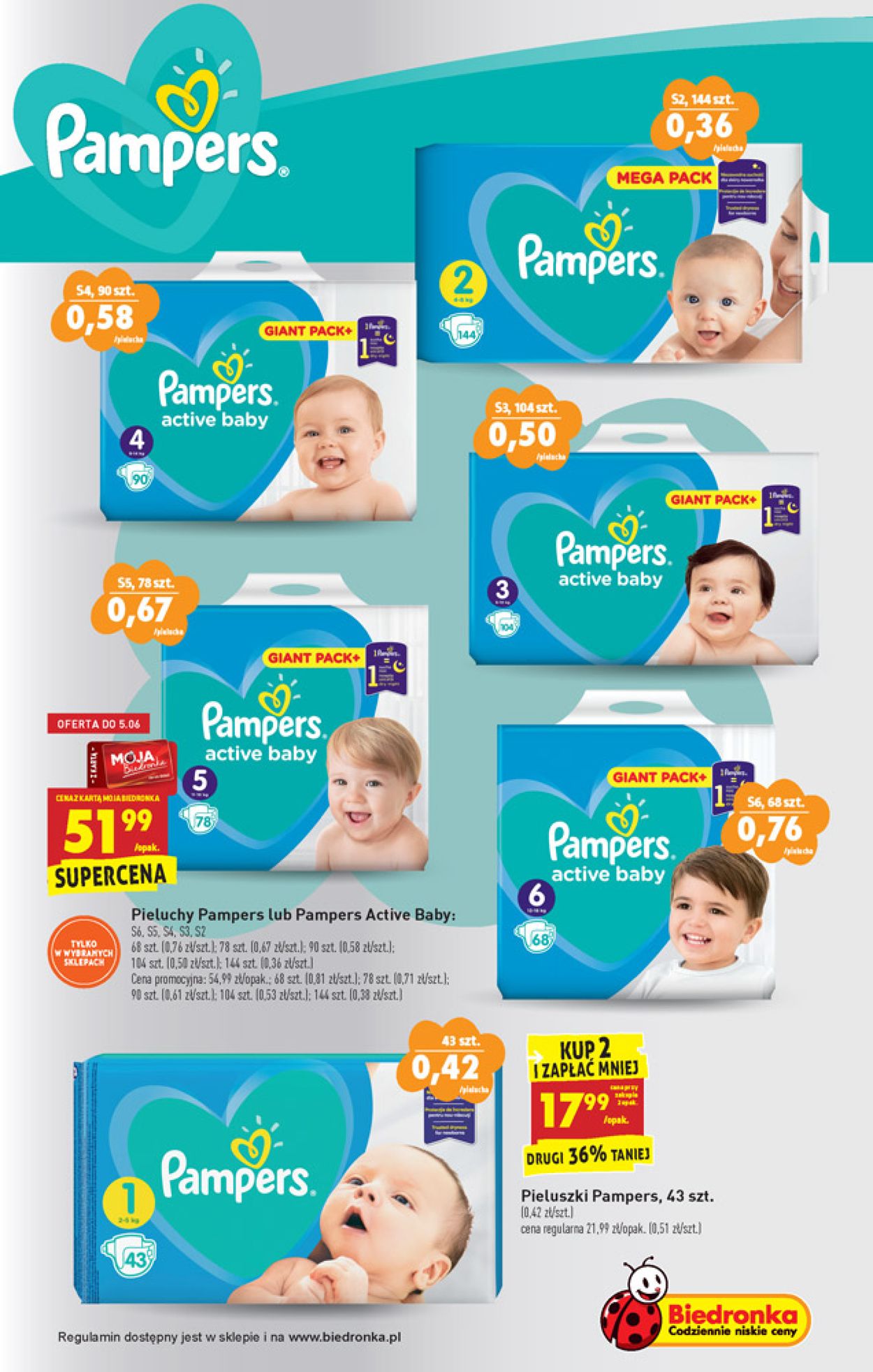 pampers mega pack biedronka