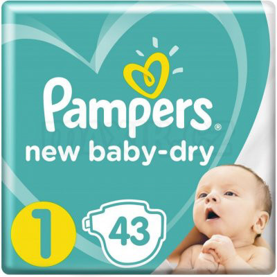 pampers active dry 1 43 szt