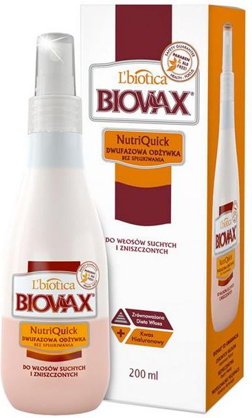 lbiotica biovax nutriquick odżywka do włosów suchych i zniszczonych