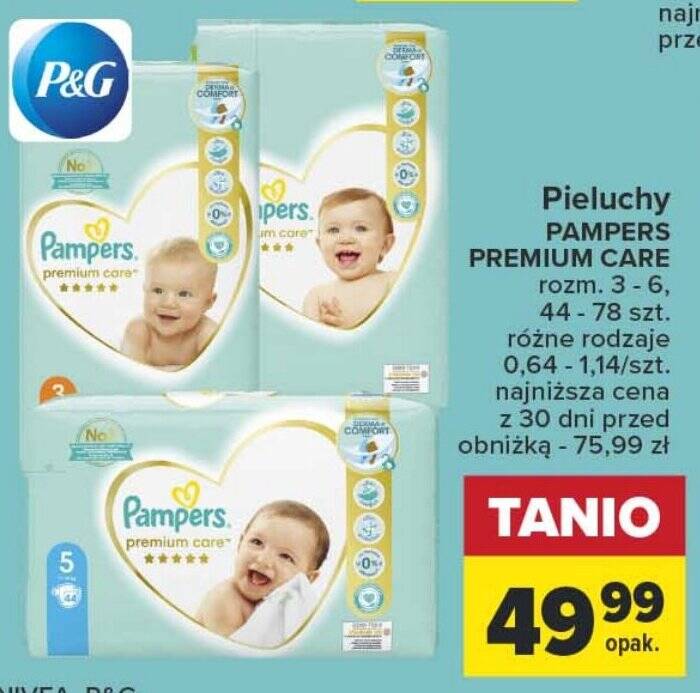 pieluchy pampers premium care 1 78szt