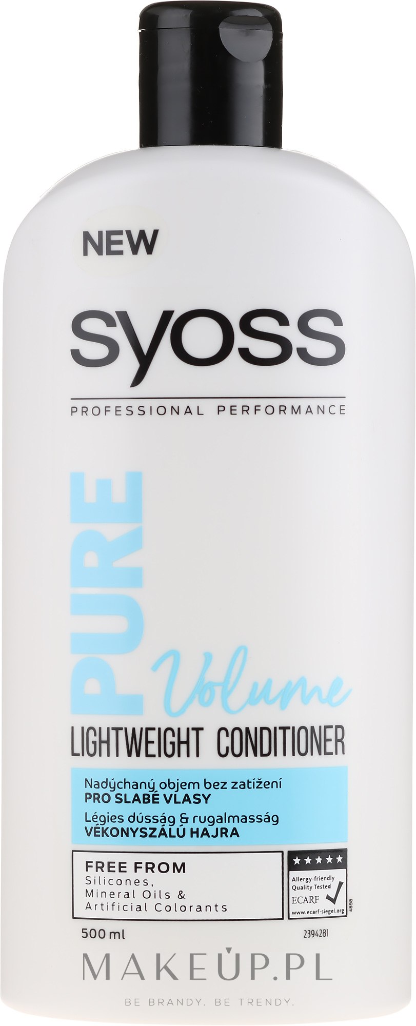 syoss pure volume ultralekka odżywka do cienkich włosów